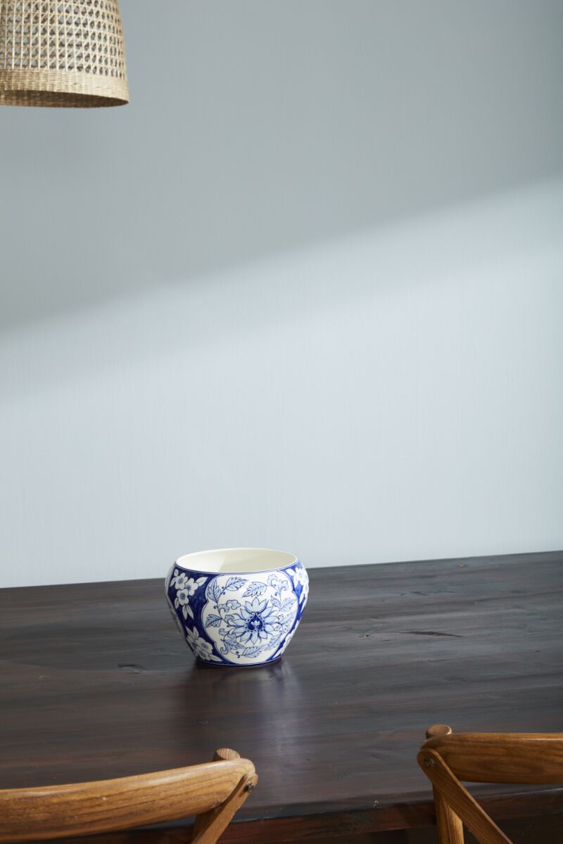 Design Shop Blue Elodie Collection Vase, 8.25" X 6"