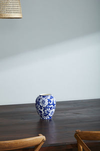 Design Shop Blue Elodie Collection Vase, 6.75" X 8"