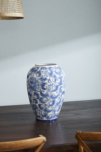 Design Shop Blue Elodie Collection Vase, 13.25" X 18.5"