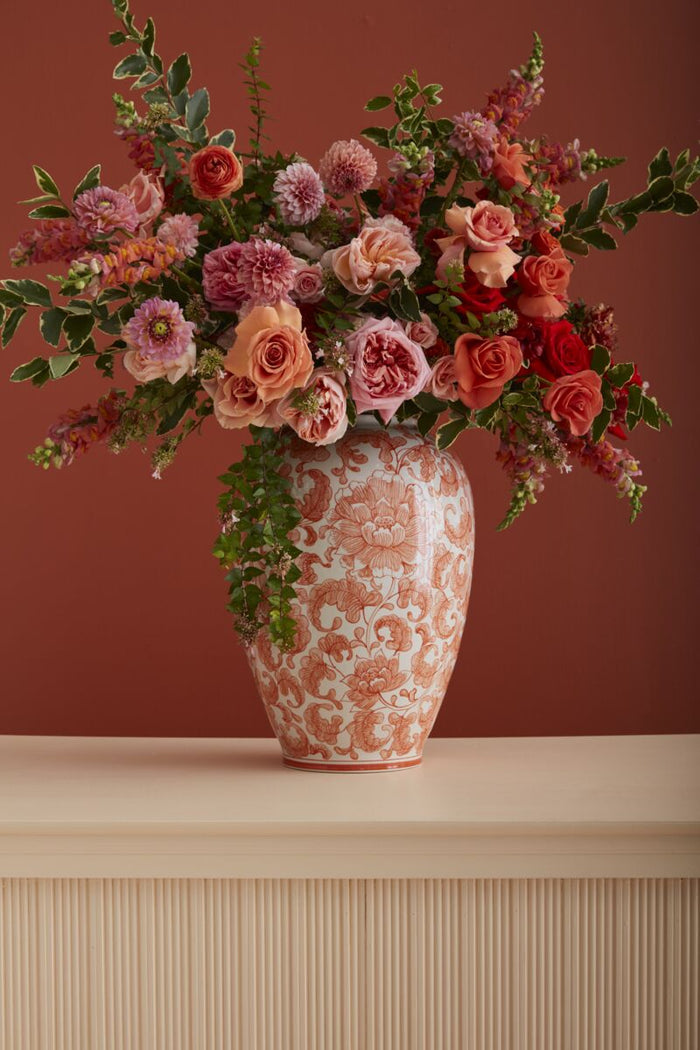 Design Shop Coral Coral Elodie Collection Vase, 13.25" X 18.5"