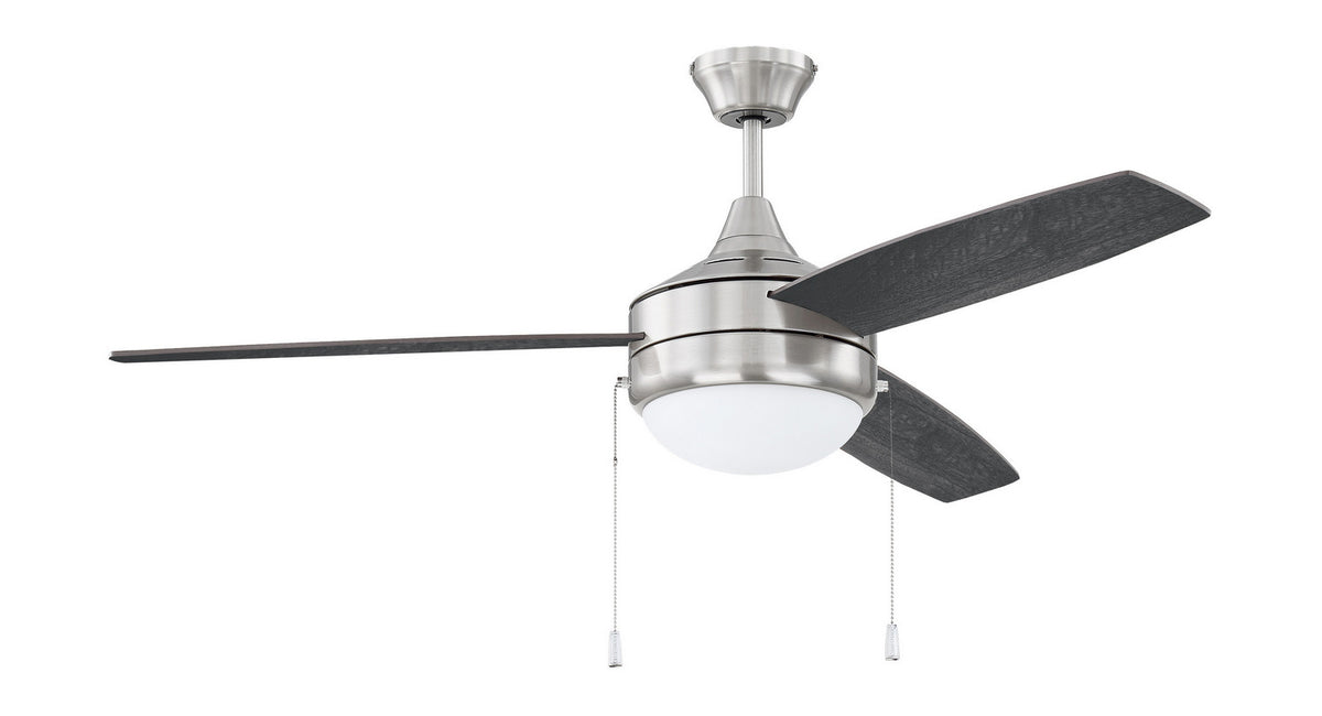 Craftmade - PHA52BNK3-BNGW - 52" Ceiling Fan - Phaze 3 - Brushed Polished Nickel