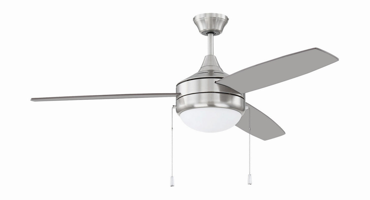 Craftmade - PHA52BNK3-BNGW - 52" Ceiling Fan - Phaze 3 - Brushed Polished Nickel