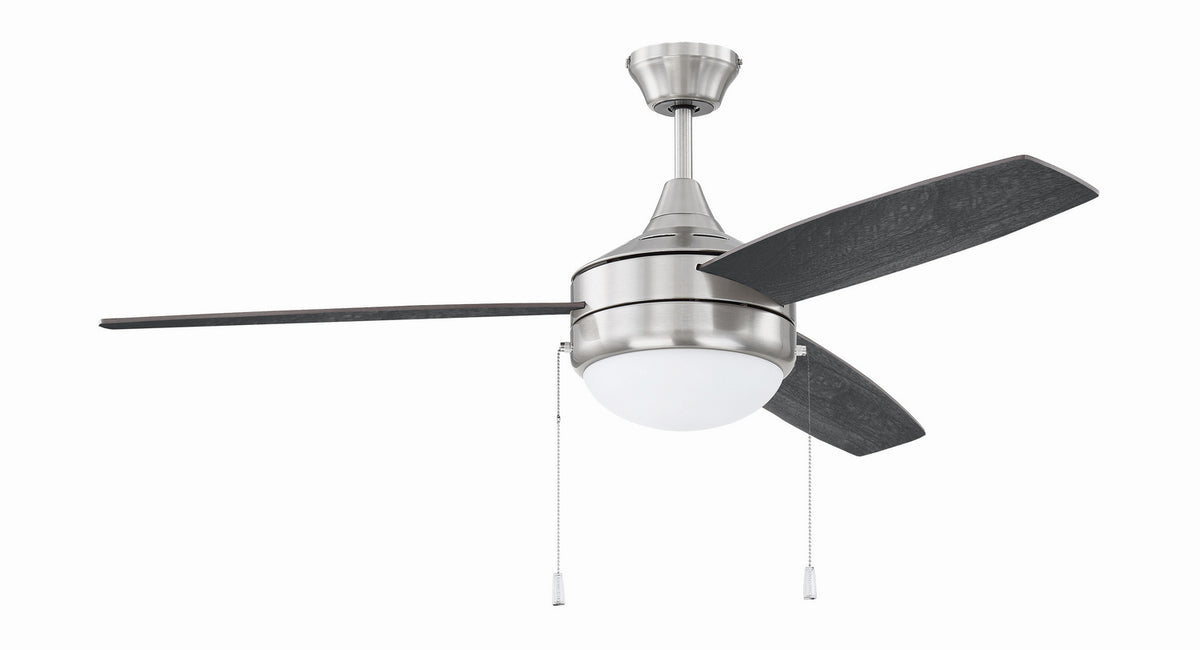 Craftmade - PHA52BNK3-BNGW - 52" Ceiling Fan - Phaze 3 - Brushed Polished Nickel