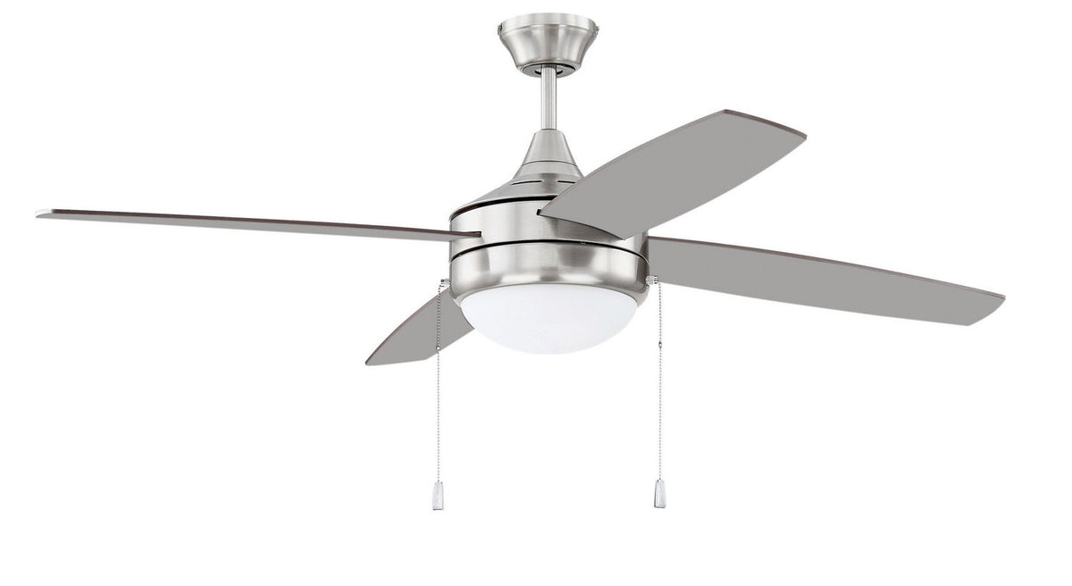 Craftmade - PHA52BNK4-BNGW - 52" Ceiling Fan - Phaze 4 - Brushed Polished Nickel