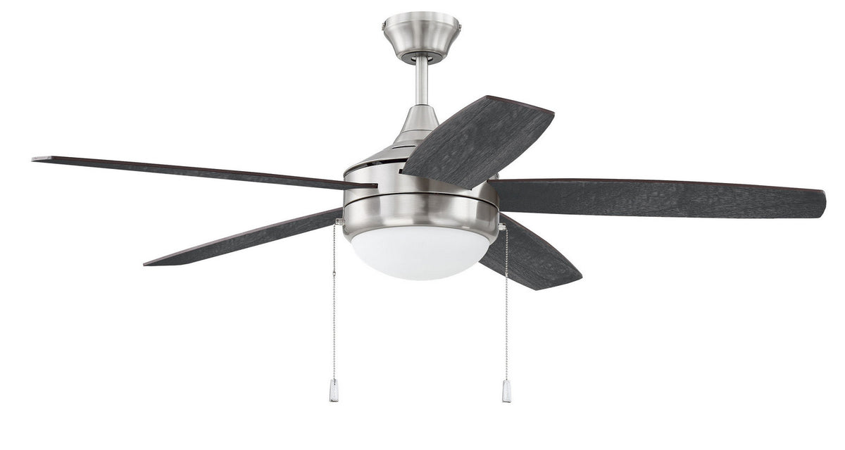 Craftmade - PHA52BNK5-BNGW - 52" Ceiling Fan - Phaze 5 - Brushed Polished Nickel
