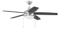 Craftmade - PHA52BNK5-BNGW - 52" Ceiling Fan - Phaze 5 - Brushed Polished Nickel
