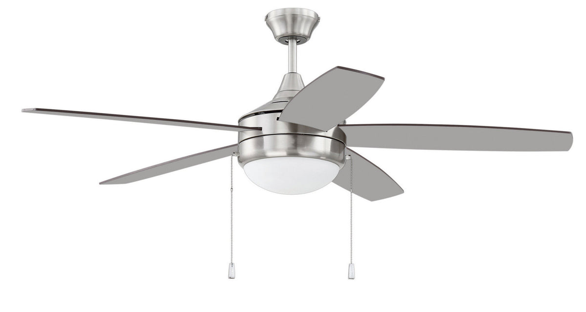 Craftmade - PHA52BNK5-BNGW - 52" Ceiling Fan - Phaze 5 - Brushed Polished Nickel