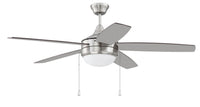 Craftmade - PHA52BNK5-BNGW - 52" Ceiling Fan - Phaze 5 - Brushed Polished Nickel
