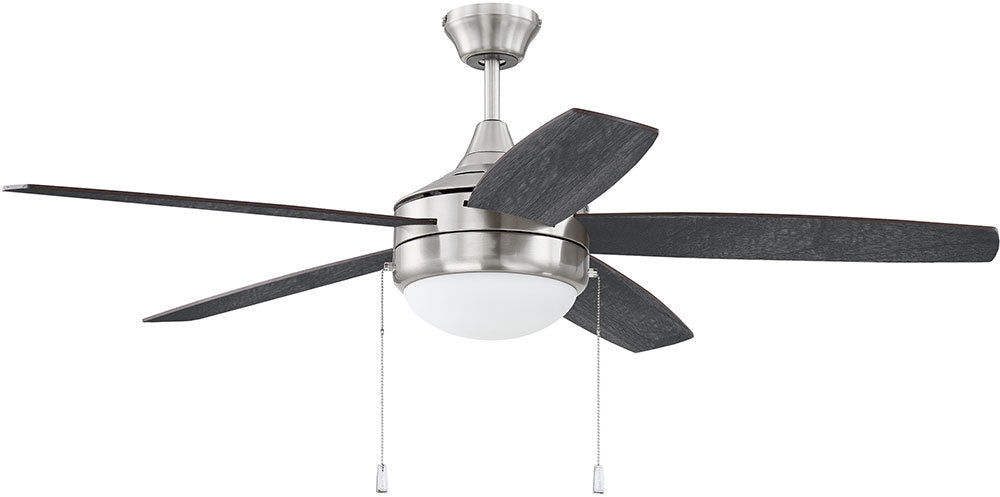 Craftmade - PHA52BNK5-BNGW - 52" Ceiling Fan - Phaze 5 - Brushed Polished Nickel