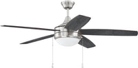 Craftmade - PHA52BNK5-BNGW - 52" Ceiling Fan - Phaze 5 - Brushed Polished Nickel