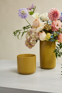 Design Shop Ochre Kendall Pot, 4.75" X 4.5", Set of 4.