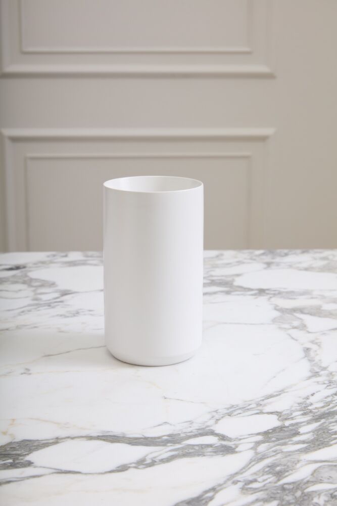Design Shop White Kendall Vase, 4.5" X 8", Set of 2.