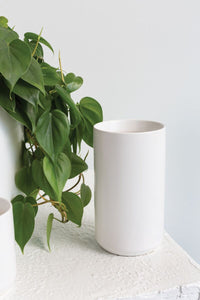 Design Shop White Kendall Vase, 4.5" X 8", Set of 2.