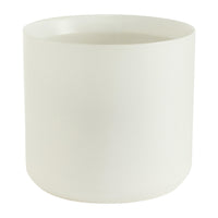 Design Shop White Kendall Pot, 12" X 11.75".