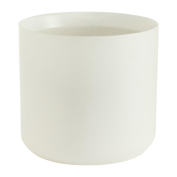 Design Shop White Kendall Pot, 12" X 11.75".