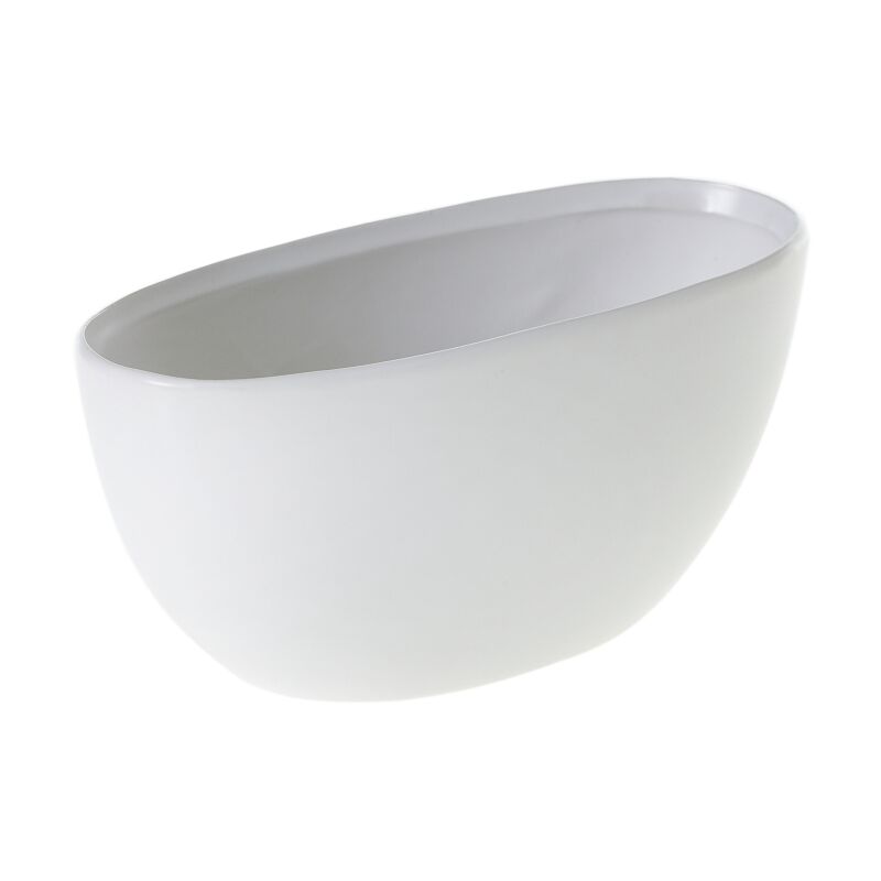 Design Shop White Metta Boat, 8.75" X 4", Set of 2.