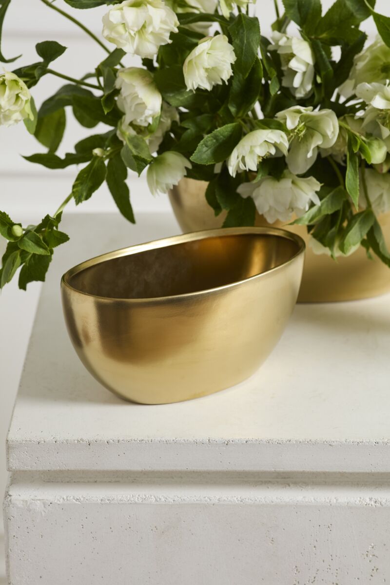 Design Shop Gold Metta Boat 8.75"x 3.75"x 4", Set of 2