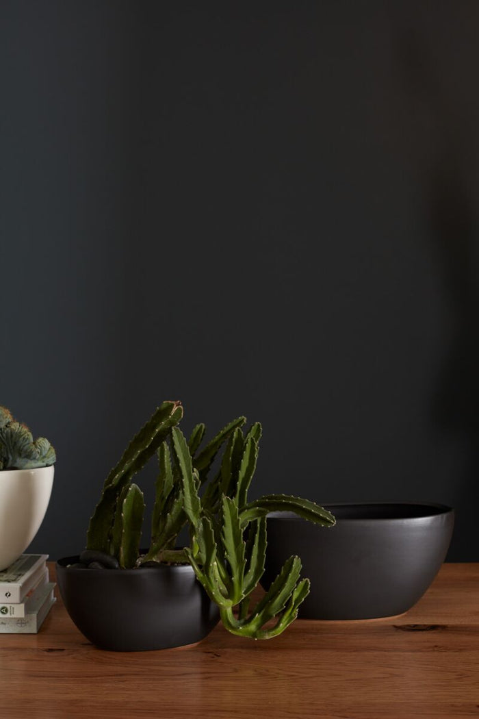 Design Shop Black Metta Boat, 8.75" X 4", Set of 2.