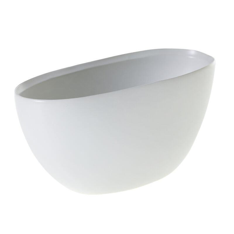 Design Shop White Metta Boat, 11.25" X 5.25".