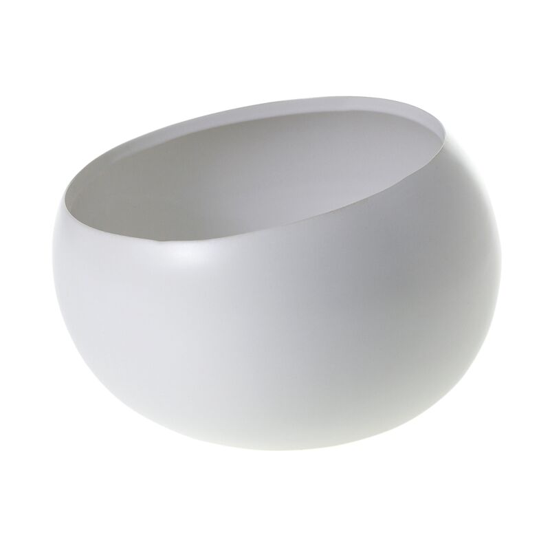 Design Shop White Simply Collection Angled Bowl, 7.5" X 5.25".