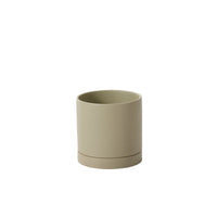 Design Shop Romey Neutral Pot with Saucer 7"x 7"