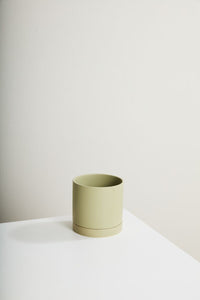 Design Shop Romey Neutral Pot with Saucer 7"x 7"