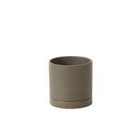 Design Shop Romey Neutral Pot with Saucer 7"x 7"