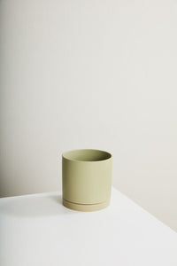 Design Shop Romey Neutral Pot with Saucer 8"x 8"