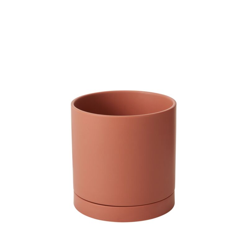 Design Shop Romey Pot with Saucer 8"x 8"