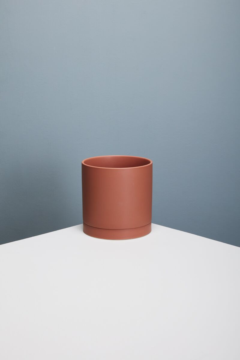 Design Shop Romey Pot with Saucer 8"x 8"
