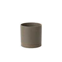 Design Shop Romey Neutral Pot with Saucer 8"x 8"