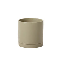 Design Shop Romey Neutral Pot with Saucer 10"x 10"