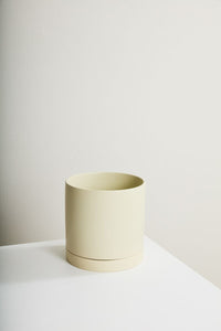 Design Shop Romey Neutral Pot with Saucer 10"x 10"