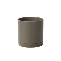 Design Shop Romey Neutral Pot with Saucer 10"x 10"