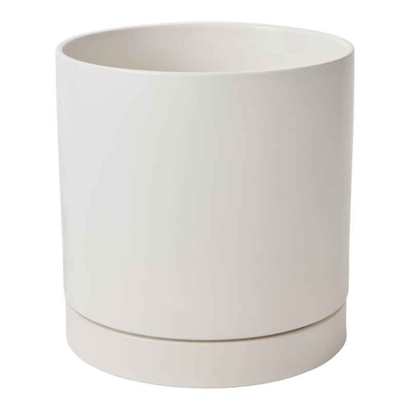 Design Shop Romey Pot with Saucer 12"x 12"