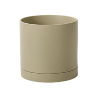 Design Shop Romey Neutral Pot with Saucer 12"x 12"