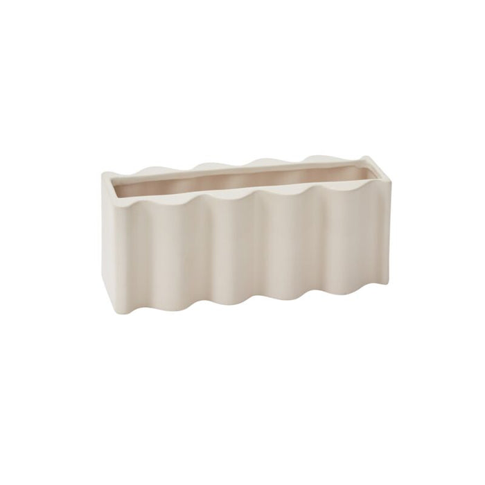 Design Shop Off-White Movement Vase, 12" X 5".