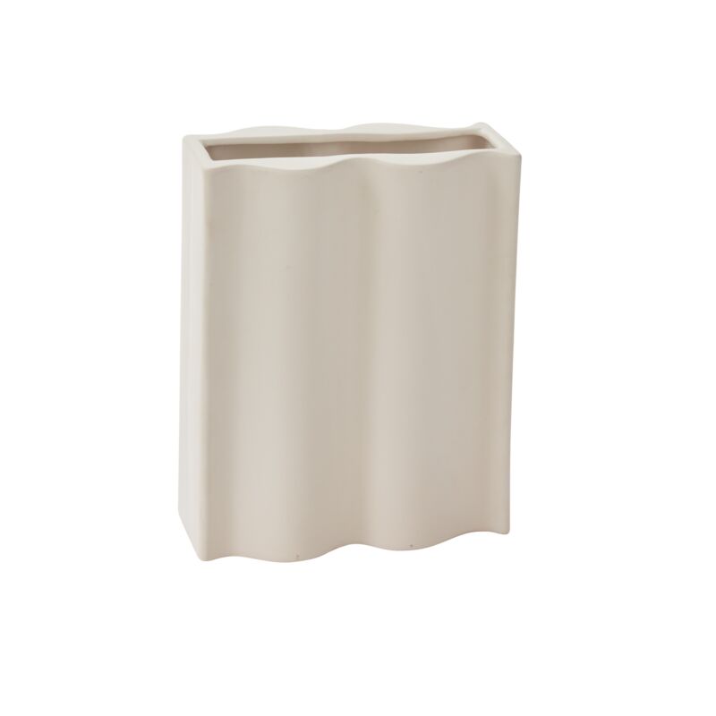 Design Shop Off-White Movement Vase, 9.5" X 12"
