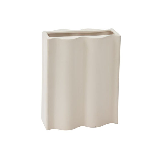 Design Shop Off-White Movement Vase, 9.5" X 12"