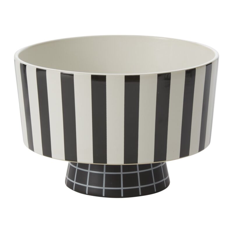Design Shop Black Lydia Collection Compote, 7.75" X 5.25"