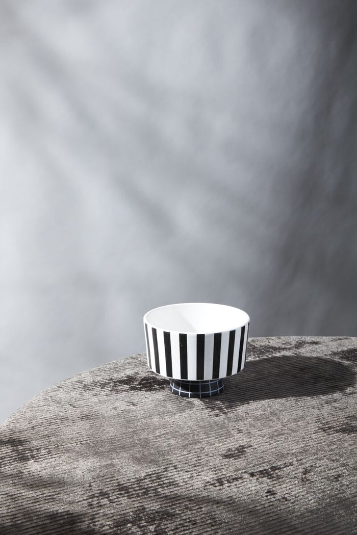 Design Shop Black Lydia Collection Compote, 7.75" X 5.25"