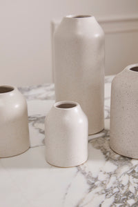Design Shop White Flynn Vase, 2.75" X 3.75", Set of 4.