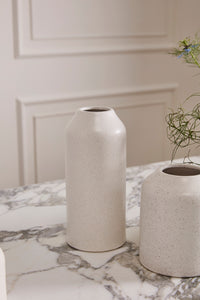 Design Shop White Flynn Vase, 4" X 8.75"