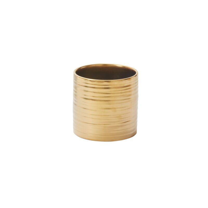Design Shop Gold Gold Everest Collection Pot, 4.5" X 4.25", Set of 4.