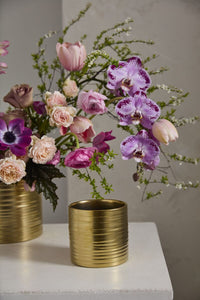 Design Shop Gold Gold Everest Collection Pot, 4.5" X 4.25", Set of 4.