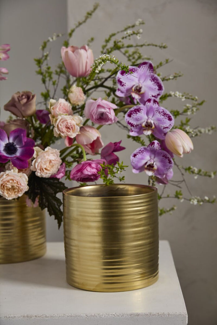 Design Shop Gold Gold Everest Collection Pot, 6.75" X 6.25".