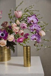 Design Shop Gold Gold Everest Collection Budvase, 2" X 6", Set of 4.