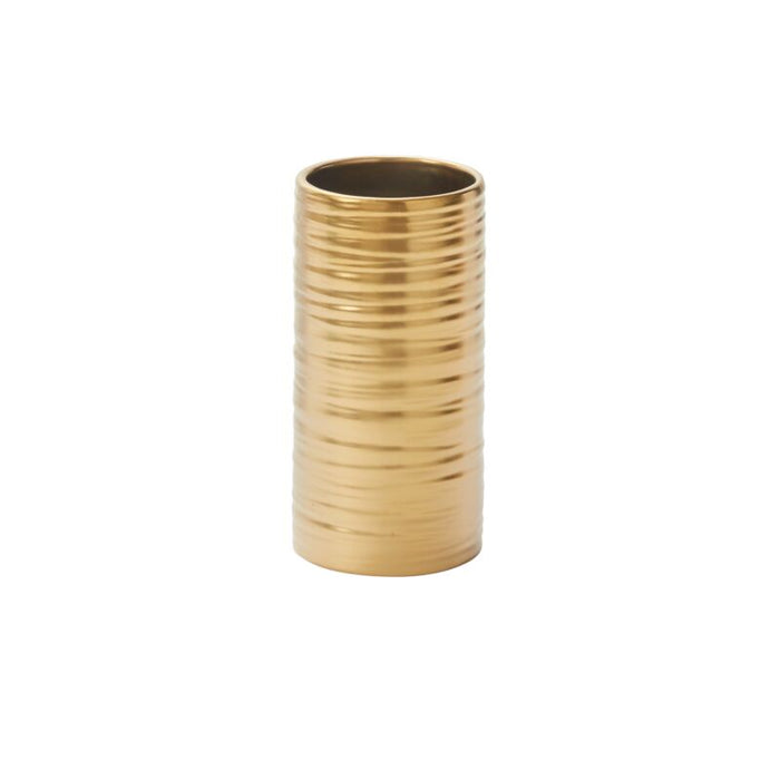 Design Shop Gold Gold Everest Collection Vase, 3.5" X 7", Set of 2.