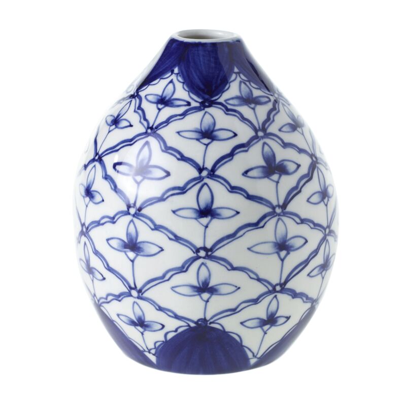 Design Shop Blue Eleanor Collection Budvase, 4.25" X 5.5".