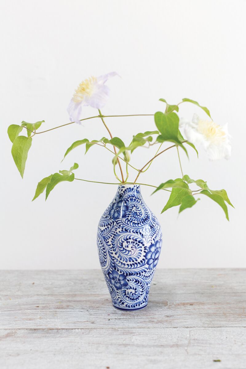 Design Shop Blue Eleanor Collection Budvase, 3.5" X 7".